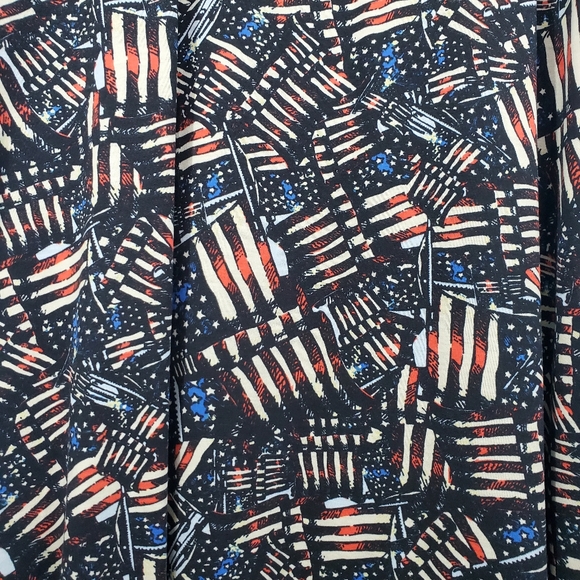 NWT LuLaRoe Red White & Blue Carly Dress - Picture 4 of 5